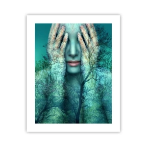 Poster - Eingetaucht in Blau - 40x50 cm