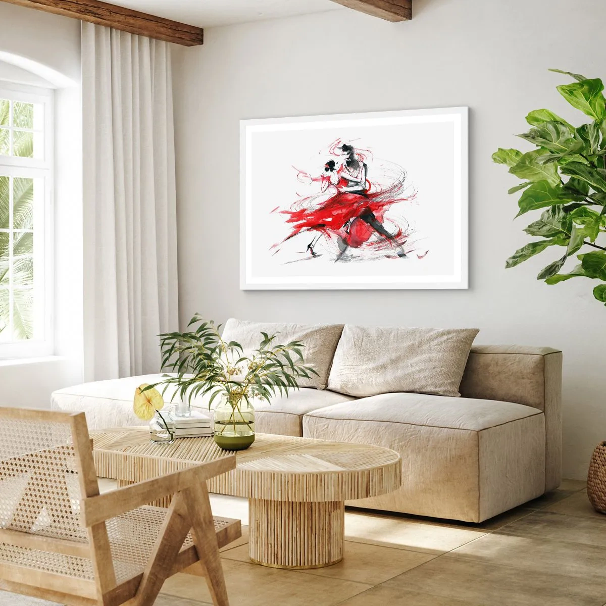 Poster in einem weißen Rahmen - Tango – der Rhythmus der Leidenschaft - 40x30 cm