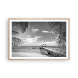 Poster in einem Rahmen aus heller Eiche - Erinnerung oder Traum? - 91x61 cm