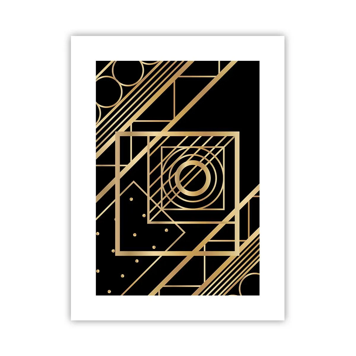 Poster - Goldene Geometrie - 30x40 cm