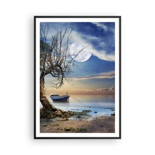 Poster in einem schwarzem Rahmen - Ist das das Ende oder der Anfang? - 70x100 cm