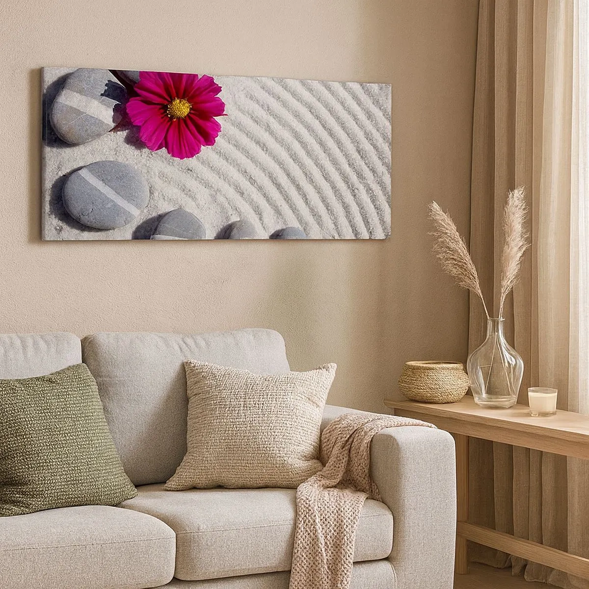 Bild auf Leinwand - Leinwandbild - Energie und Ruhe des Zauberkreises der Natur - 100x40 cm