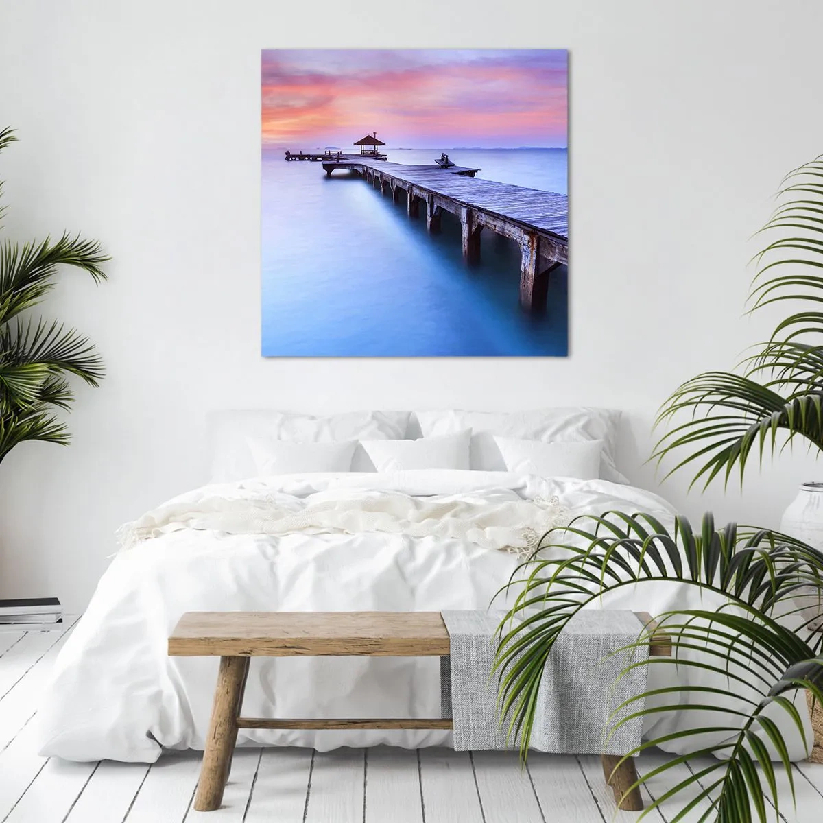Bild auf Leinwand - Leinwandbild - Ein Meer der Ruhe bis zum Horizont - 50x50 cm
