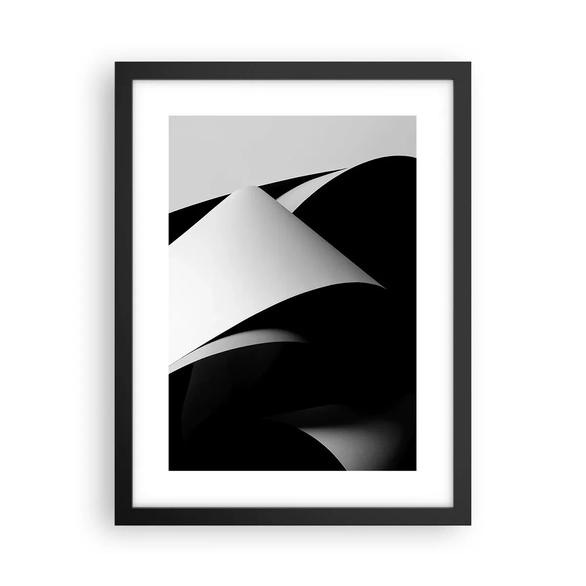 Poster in einem schwarzem Rahmen - Lichtflächen aus der Schattentiefe - 30x40 cm