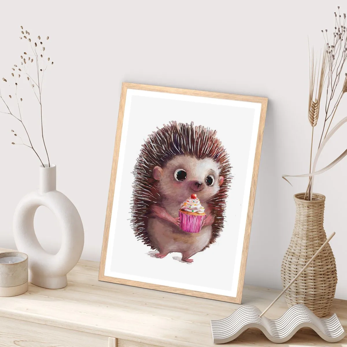 Poster in einem Rahmen aus heller Eiche - Der Feiertag ist jeden Tag - 40x50 cm