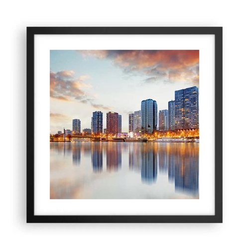 Poster in einem schwarzem Rahmen - Die monumentale Ruhe von Paris - 40x40 cm