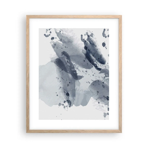 Poster in einem Rahmen aus heller Eiche - Eine Studie über die Natur des Wassers - 40x50 cm