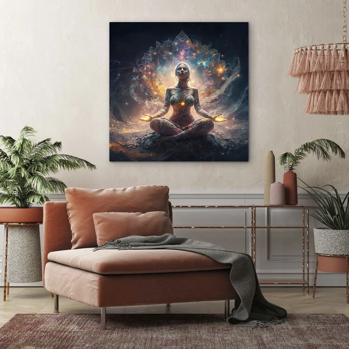 Bild auf Leinwand - Leinwandbild - Fluss guter Energie - 40x40 cm