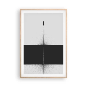 Poster in einem Rahmen aus heller Eiche - Direkt zum Ziel - 61x91 cm