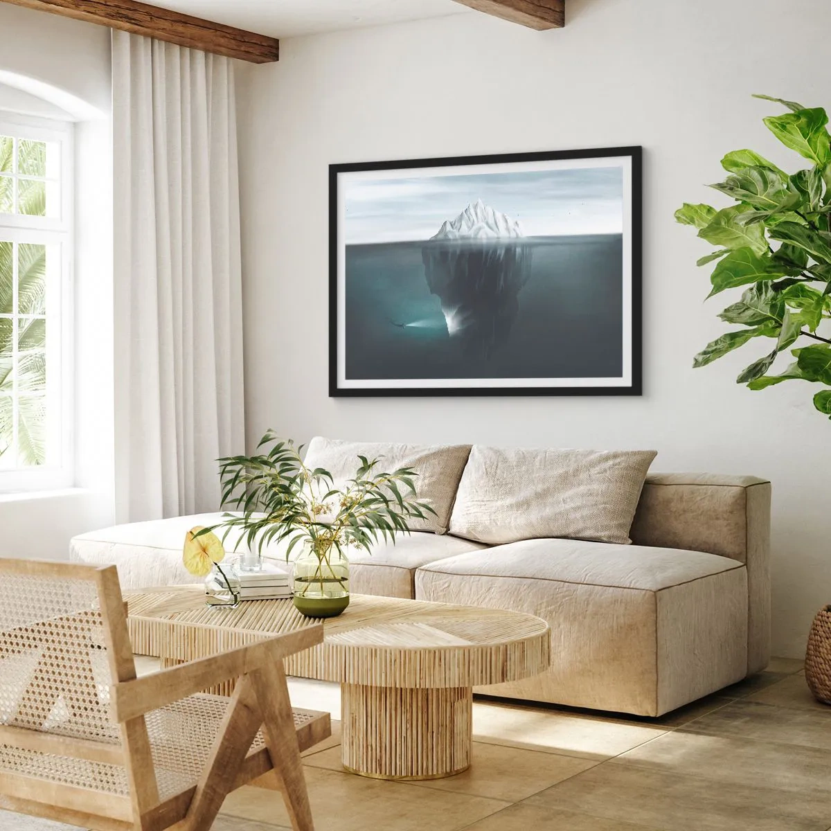 Poster in einem schwarzem Rahmen - Unterwassergeheimnis - 50x40 cm