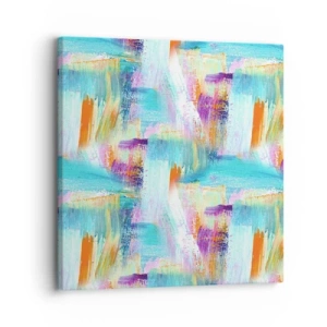 Bild auf Leinwand - Leinwandbild - Fröhlicher Labyrinth-Liner - 30x30 cm