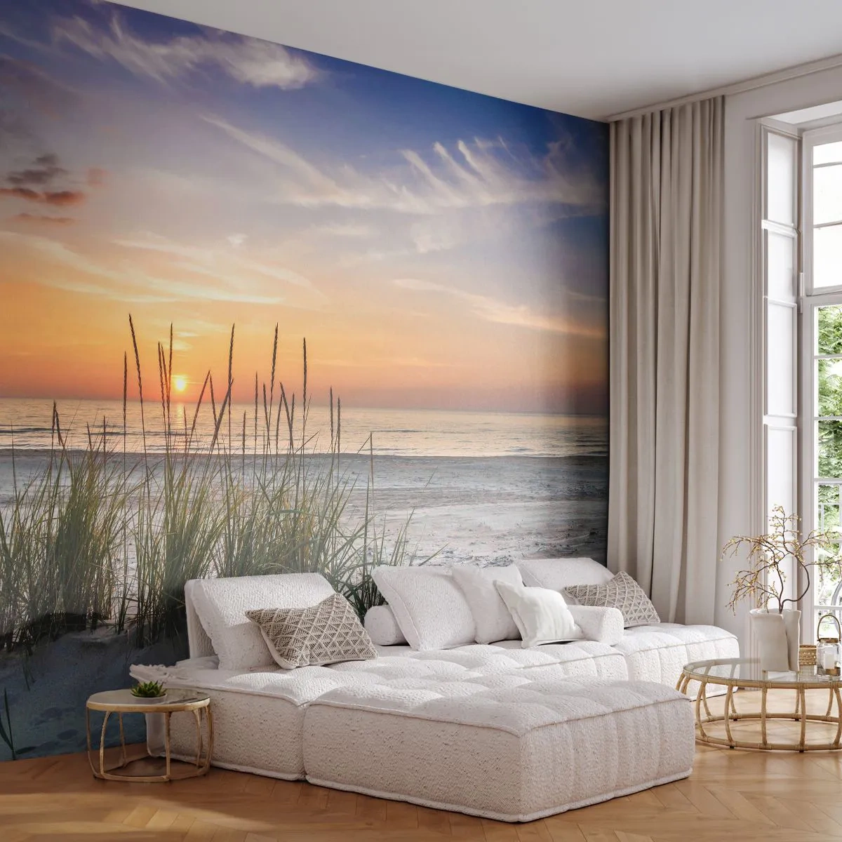 Fototapete Premium Canvas - Schau, denk, fühl - Landschaft, Strand, Meer - 450x315 cm