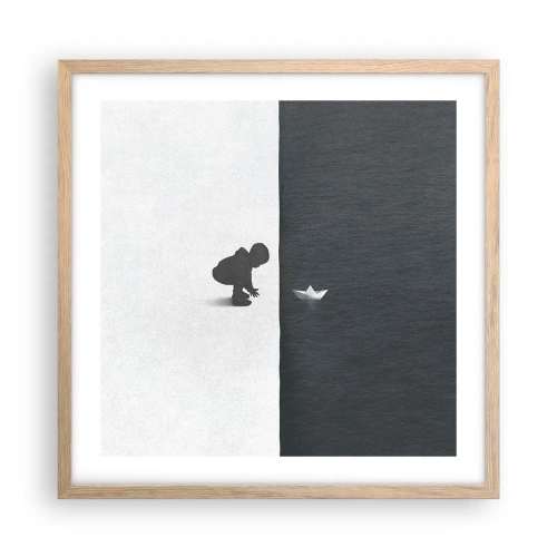 Poster in einem Rahmen aus heller Eiche - Tolle Expedition - 50x50 cm