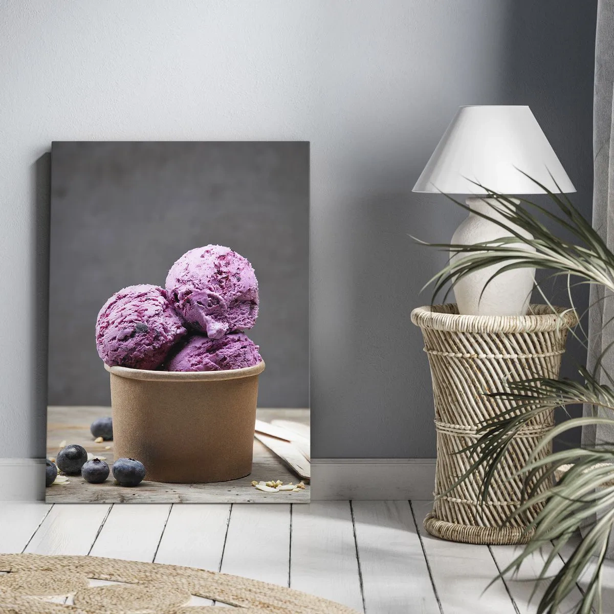 Bild auf Leinwand - Leinwandbild - Süße und Kälte - 65x120 cm