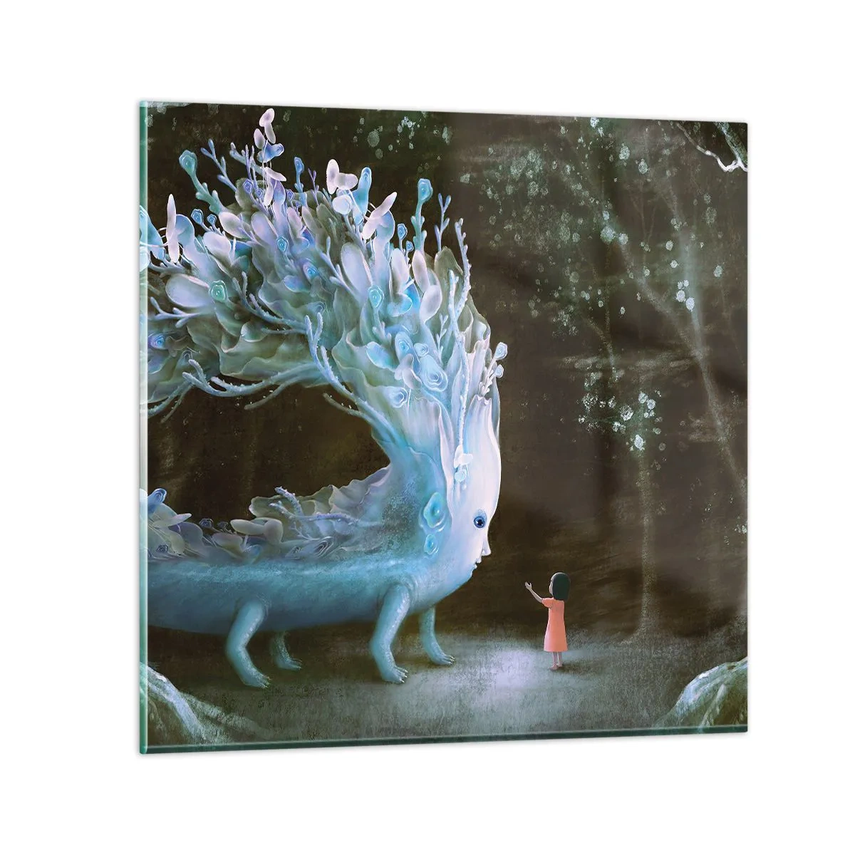 Glasbild - Bild auf glas - Fantastisches Treffen - 60x60 cm