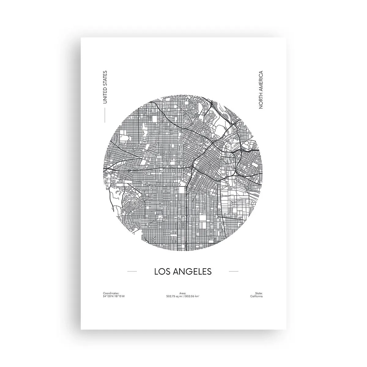 Poster - Anatomie von Los Angeles - 70x100 cm