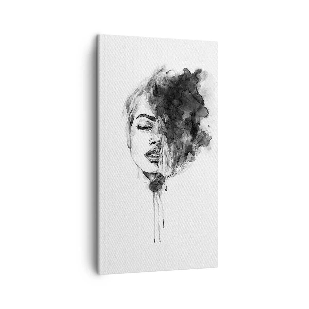 Bild auf Leinwand - Leinwandbild - Wovon träumt das Mädchen - 45x80 cm