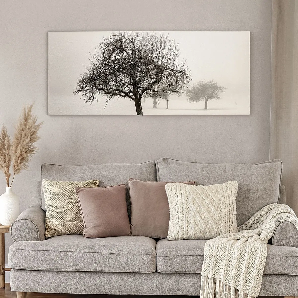 Bild auf Leinwand - Leinwandbild - Winterschlaf - 100x40 cm