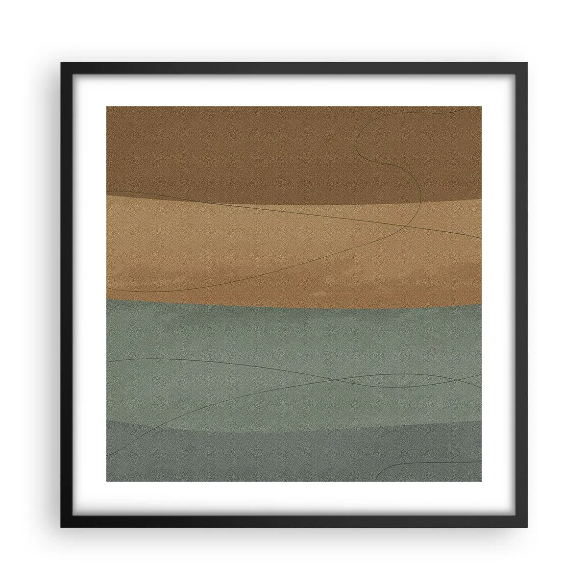 Poster in einem schwarzem Rahmen - Horizontale Komposition - 50x50 cm