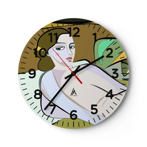 Wanduhr - Glasuhr - Intimes Porträt - 40x40 cm