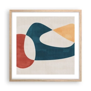 Poster in einem Rahmen aus heller Eiche - Einflüsse und Metamorphosen - 50x50 cm