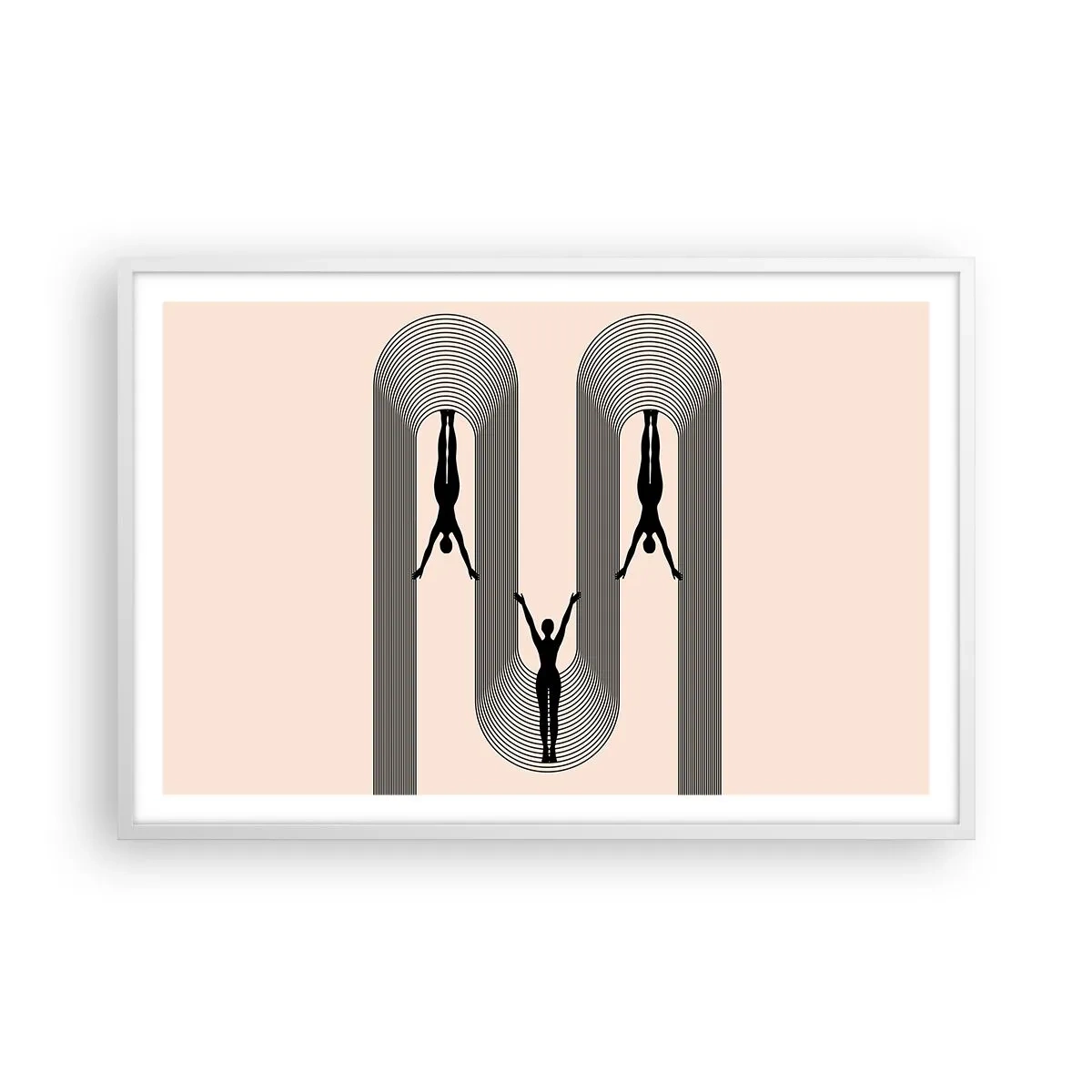Poster in einem weißen Rahmen - Verkehrt herum - 91x61 cm