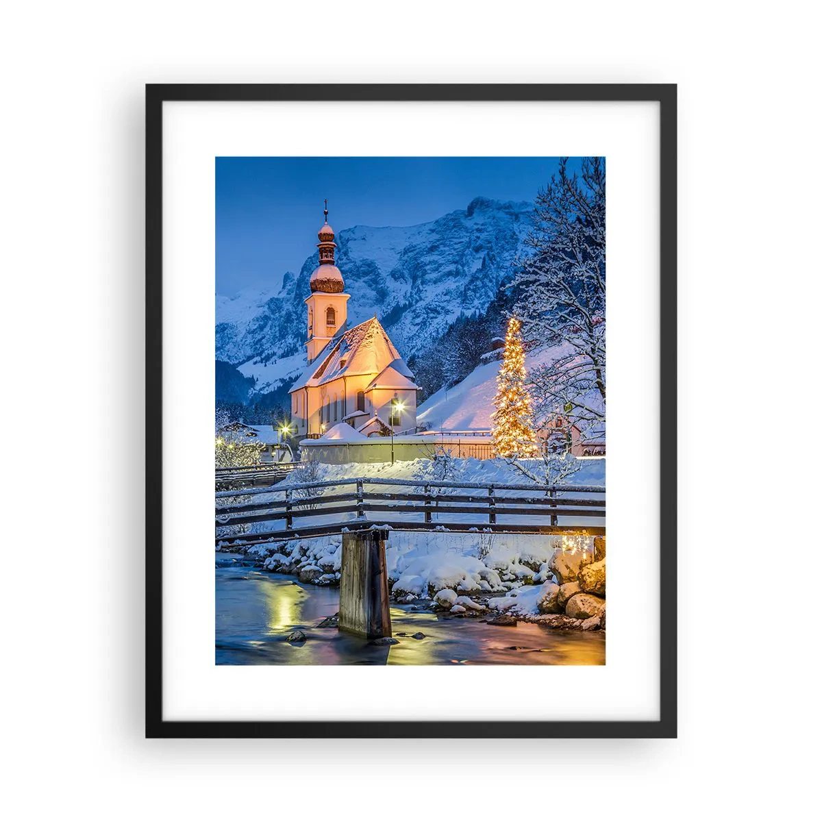 Poster in einem schwarzem Rahmen - Weihnachtsgeist - 40x50 cm