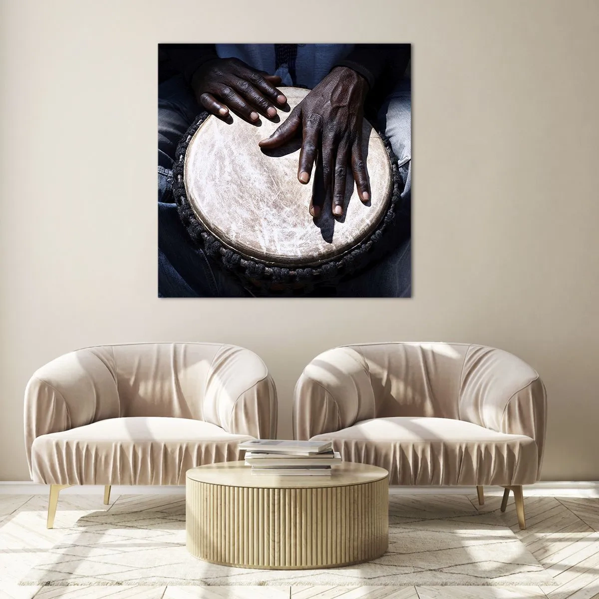 Glasbild - Bild auf glas - Lebe in deinem eigenen Rhythmus - 70x70 cm