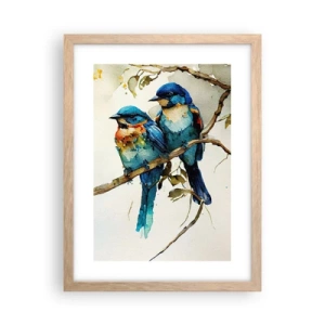 Poster in einem Rahmen aus heller Eiche - War er beleidigt? - 30x40 cm