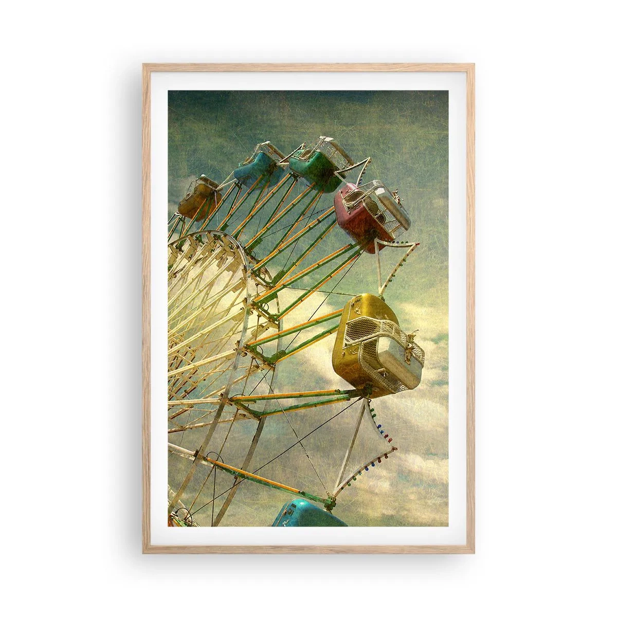 Poster in einem Rahmen aus heller Eiche - Es wird Spaß geben ... - 61x91 cm