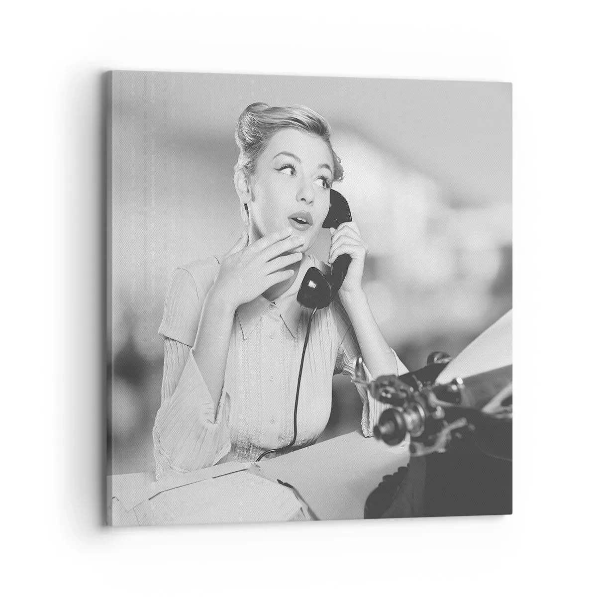 Bild auf Leinwand - Leinwandbild - Hallo, wir sind in den 1950er Jahren. - 70x70 cm