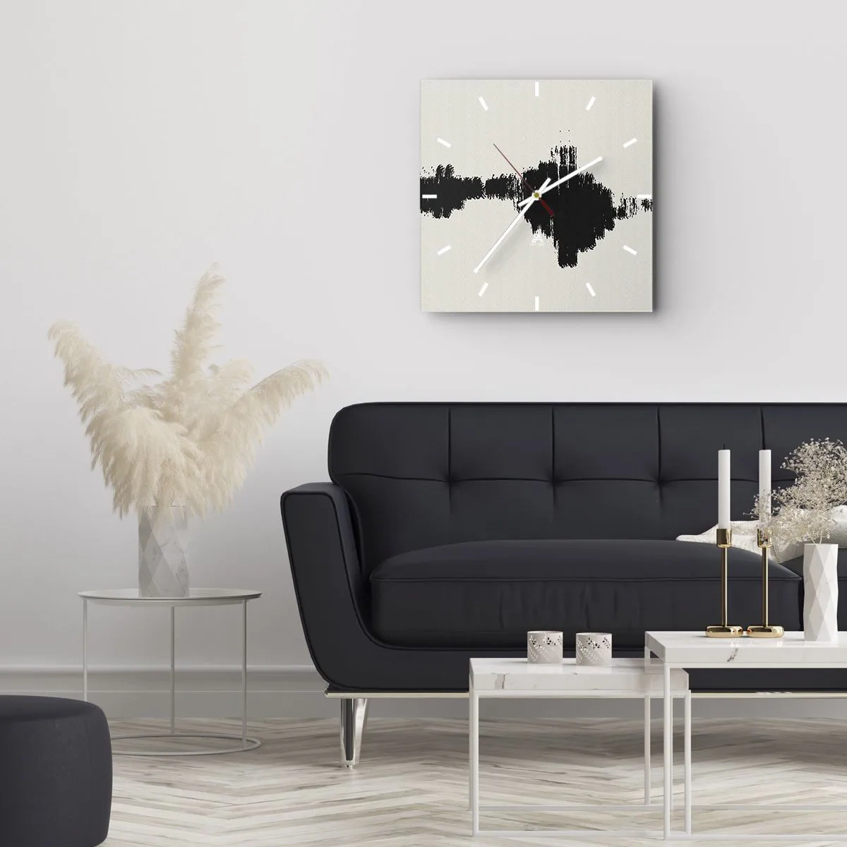 Wanduhr - Glasuhr - Schwingungen der Fantasie - 40x40 cm