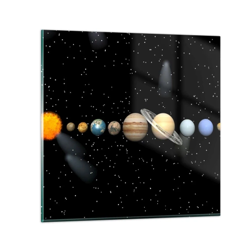 Glasbild - Bild auf glas - Und die Planeten werden verrückt und toben ... - 30x30 cm