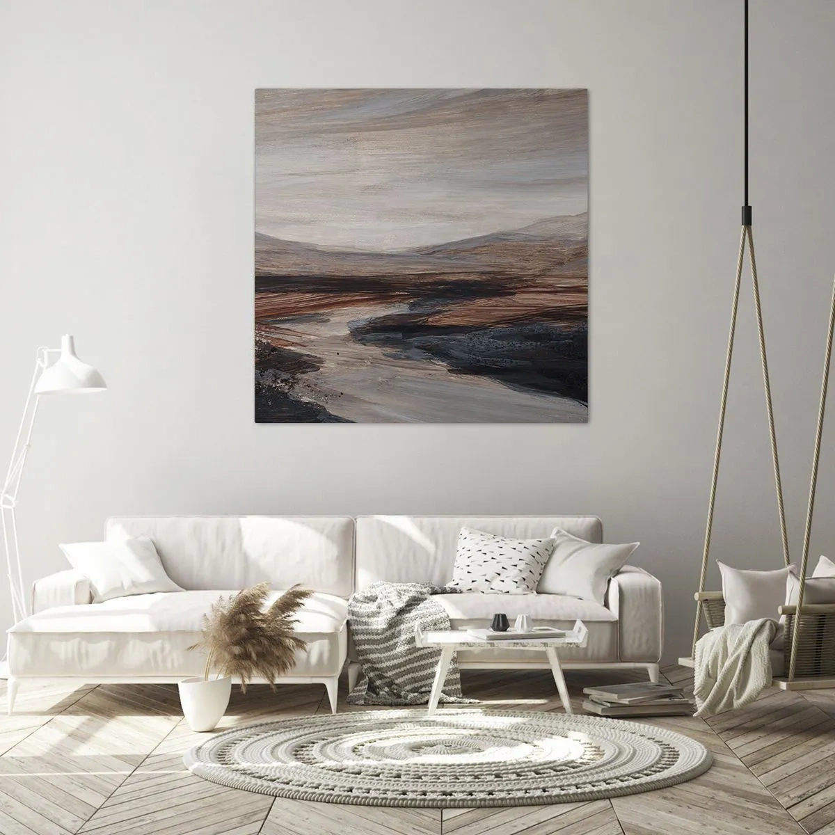 Bild auf Leinwand - Leinwandbild - Ruhiges Tal - 50x50 cm