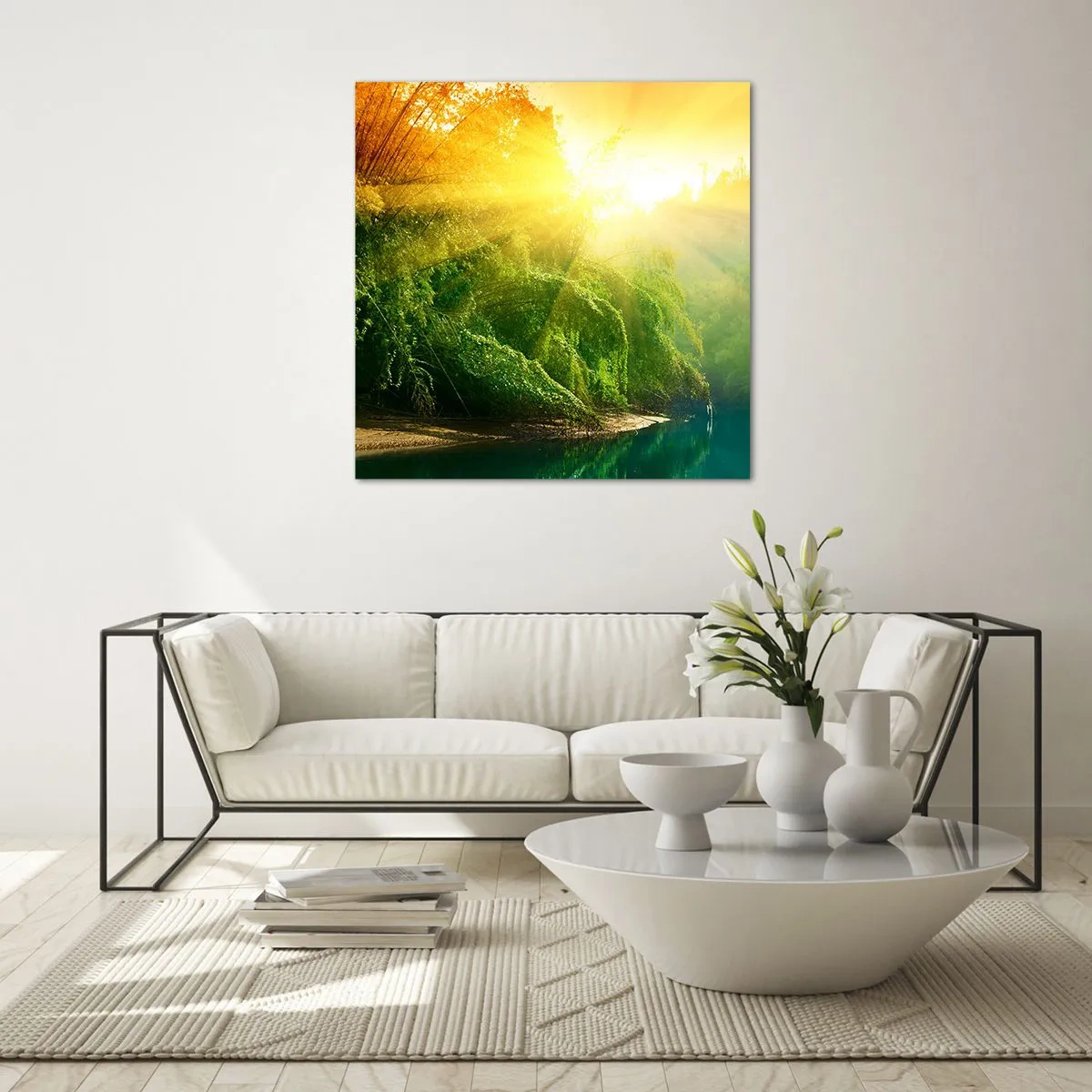 Glasbild - Bild auf glas - In Sonne und Schatten ertrinken - 70x70 cm