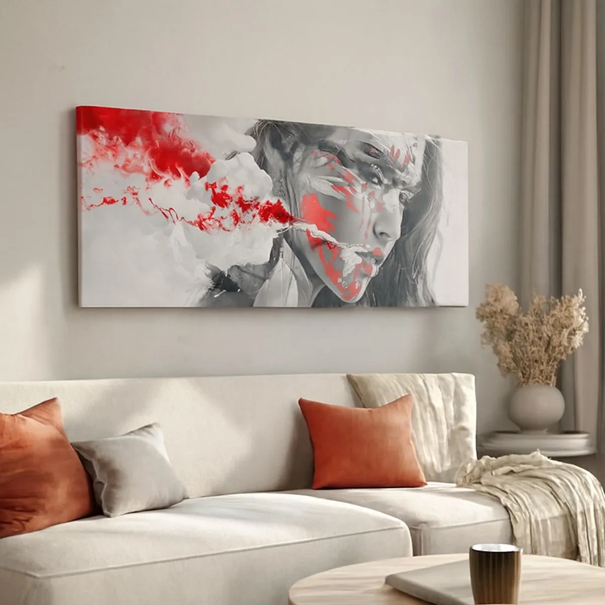 Bild auf Leinwand - Leinwandbild - Im Dunst der Absurdität - 100x40 cm