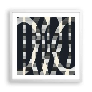 Poster in einem weißen Rahmen - Ein Versuch, die Dunkelheit zu durchbrechen - 50x50 cm