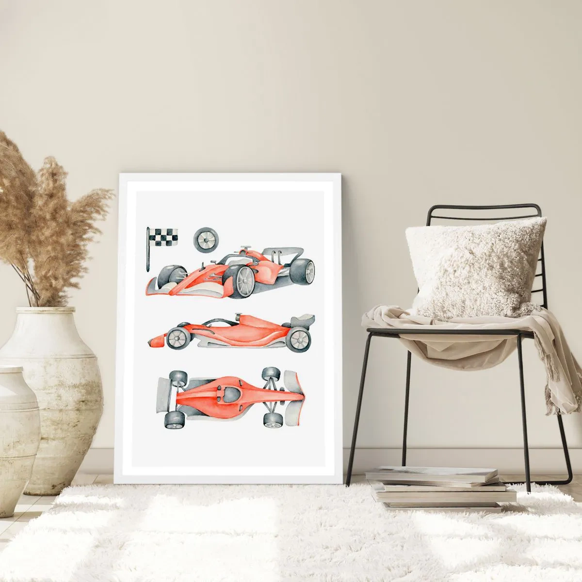 Poster in einem weißen Rahmen - Dem Traum folgen - 70x100 cm