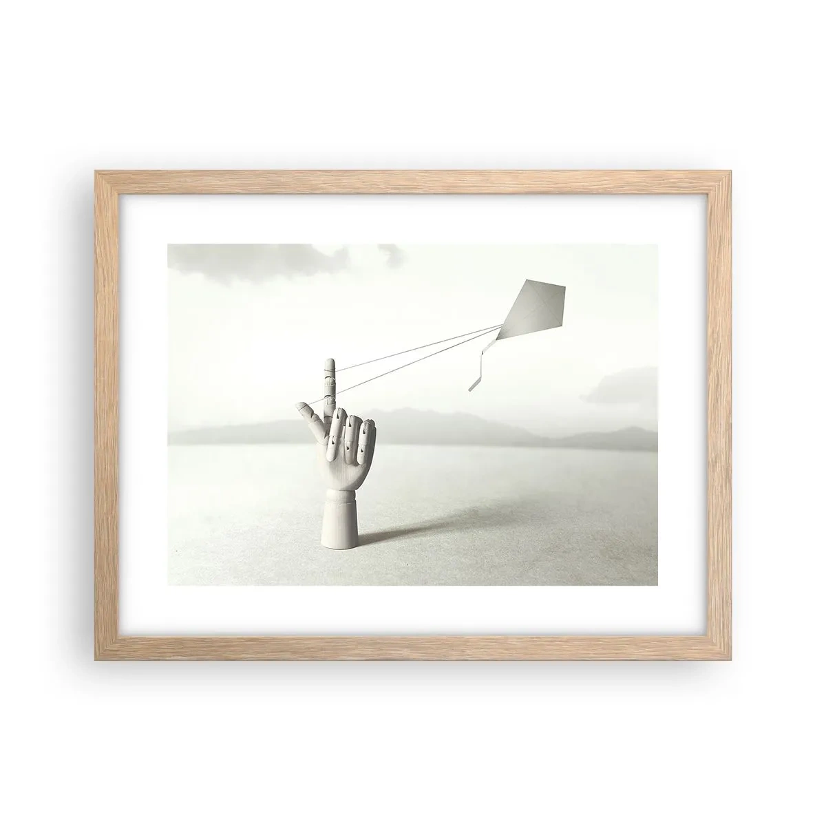 Poster in einem Rahmen aus heller Eiche - Kraftprobe - 40x30 cm