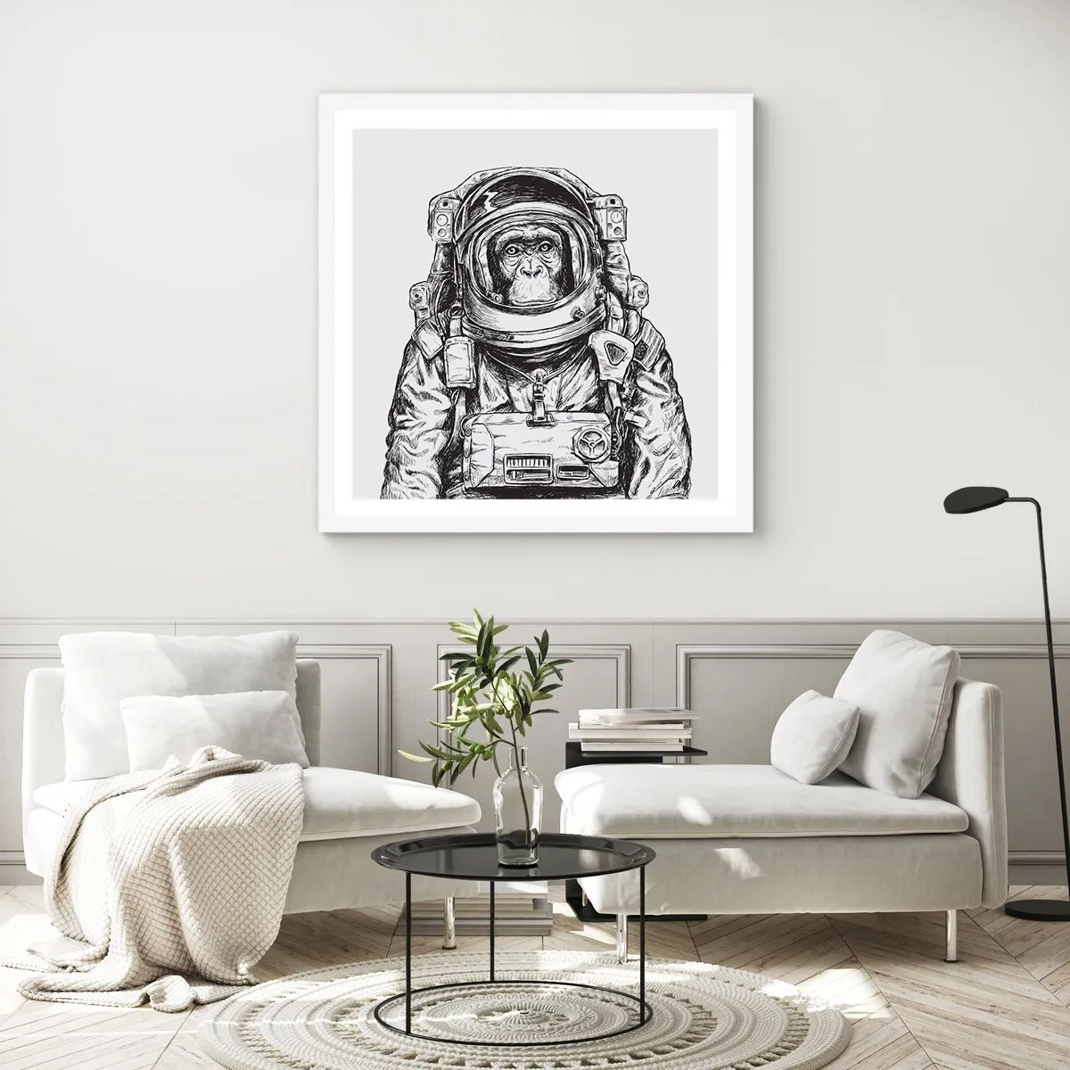 Poster in einem weißen Rahmen - Alternative Evolution - 40x40 cm