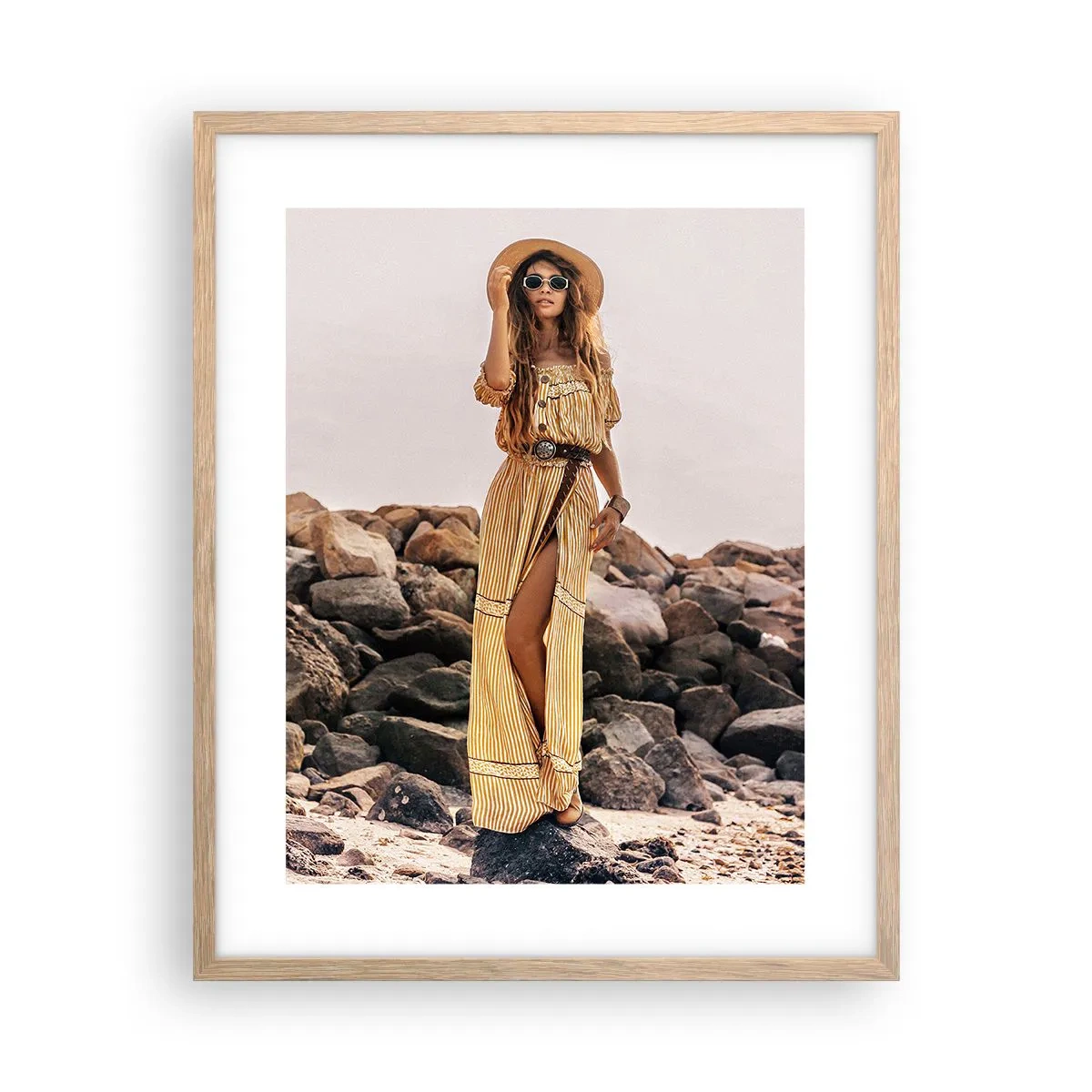 Poster in einem Rahmen aus heller Eiche - Die Magie der Steine - 40x50 cm