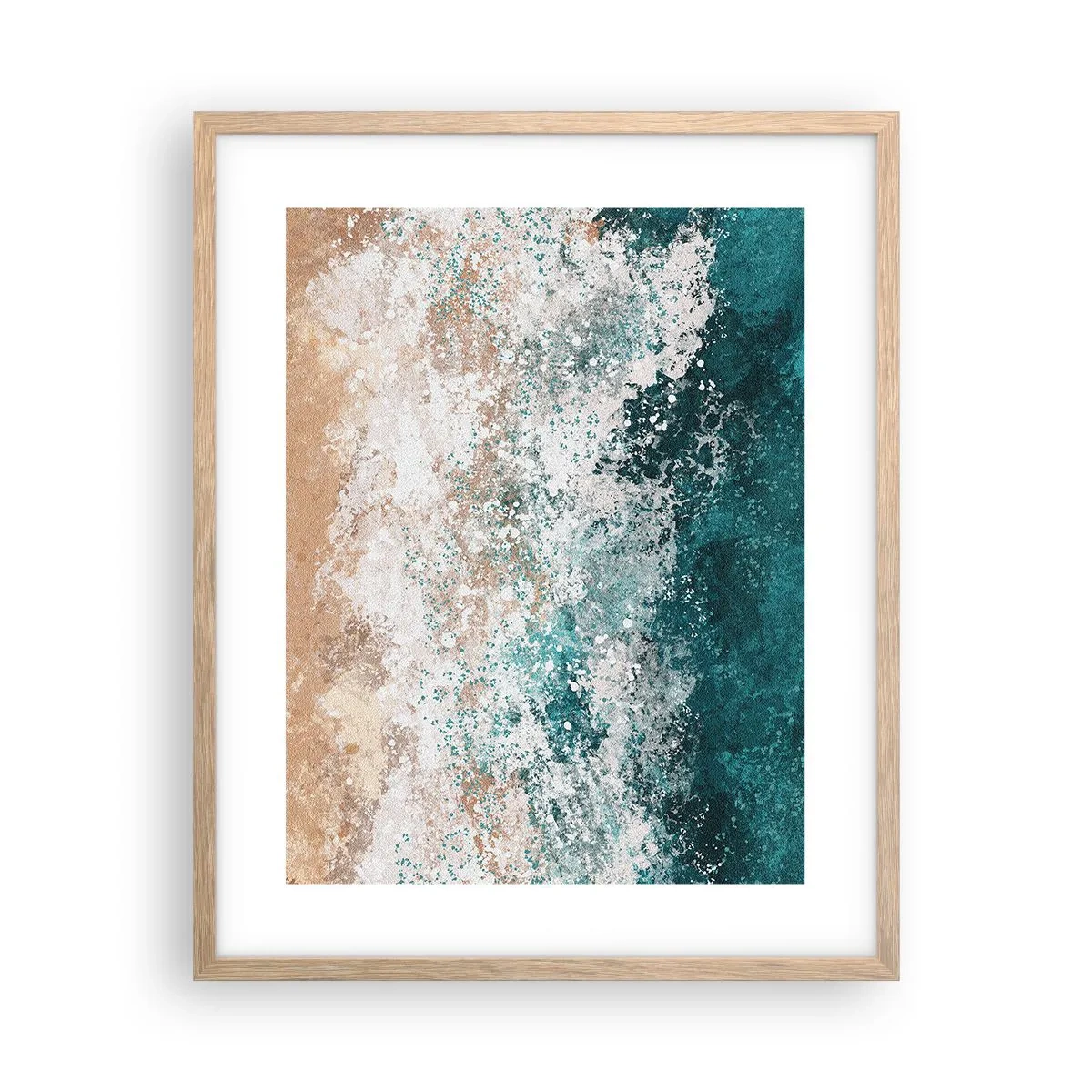 Poster in einem Rahmen aus heller Eiche - Meeresgeschichten - 40x50 cm