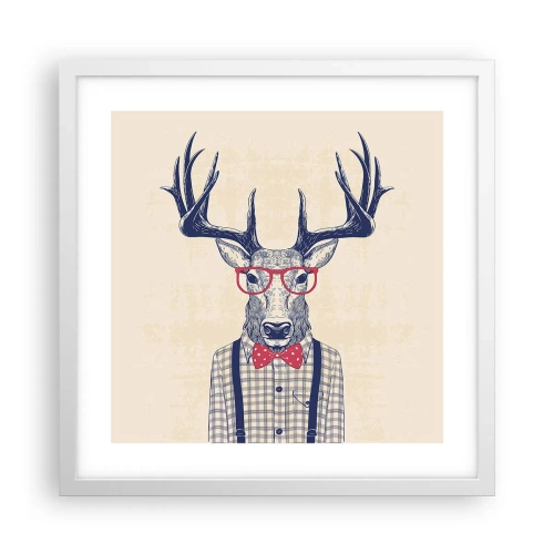 Poster in einem weißen Rahmen - Eine lustige Extravaganz - 40x40 cm