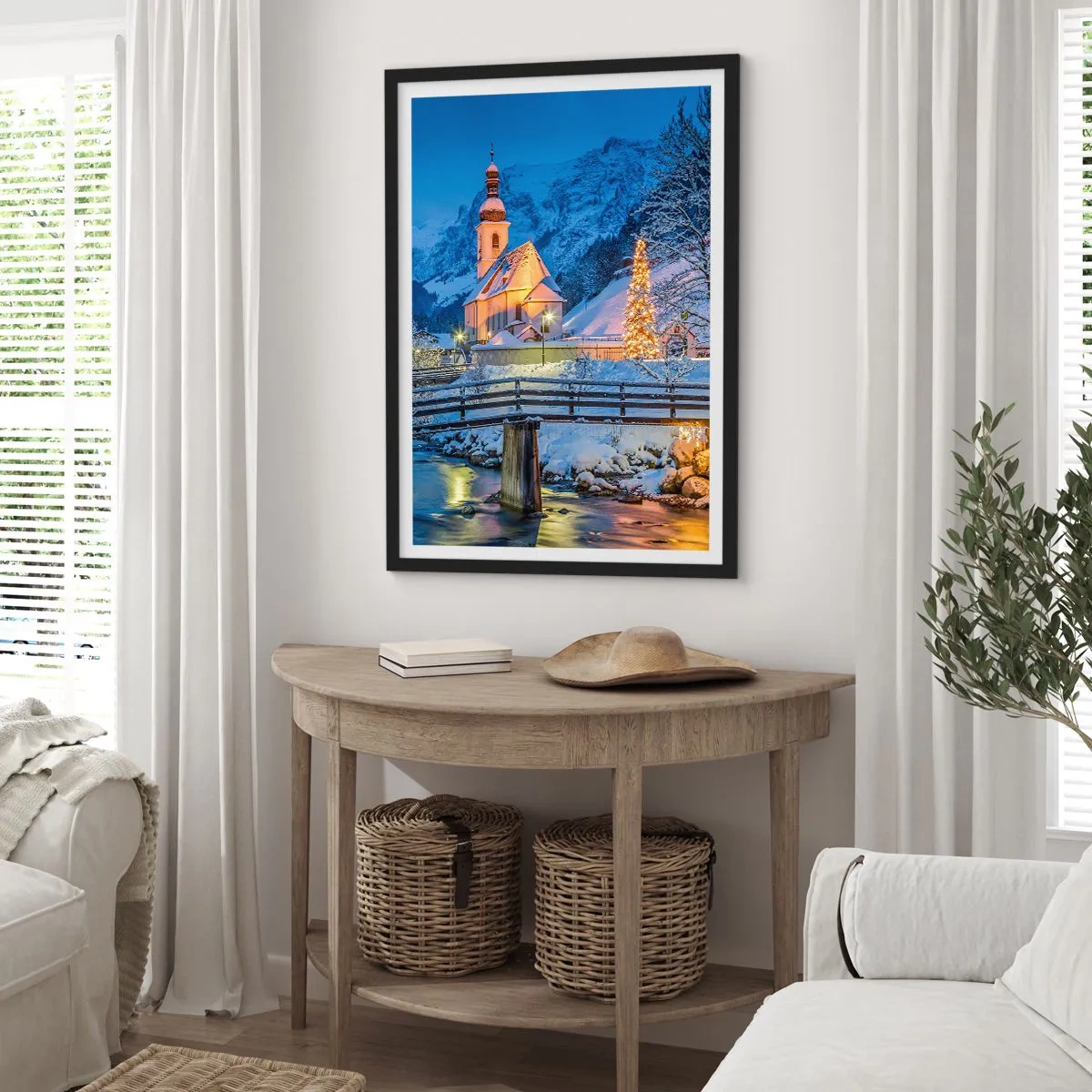 Poster in einem schwarzem Rahmen - Weihnachtsgeist - 30x40 cm