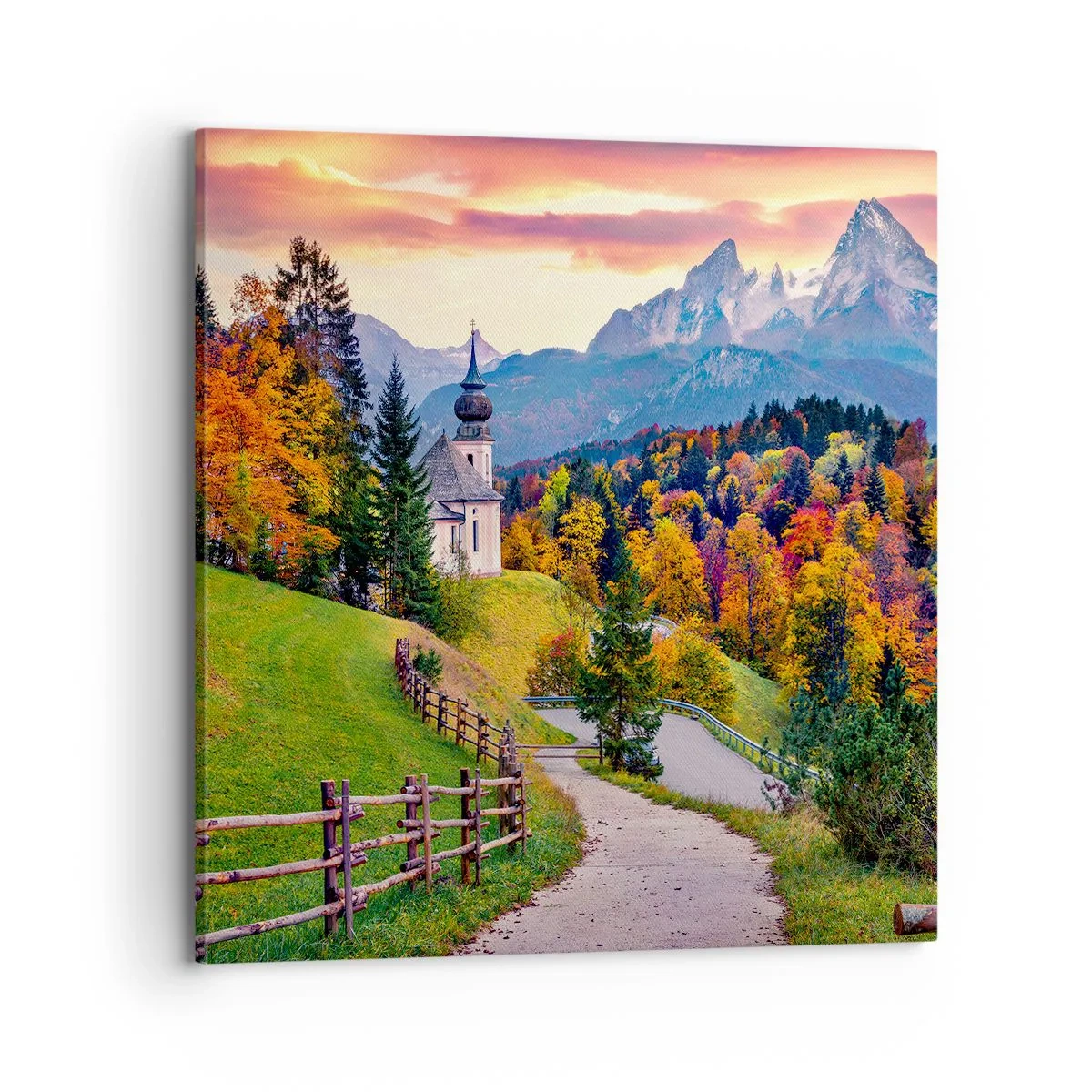 Bild auf Leinwand - Leinwandbild - Landschaftsartige Malerei - 70x70 cm