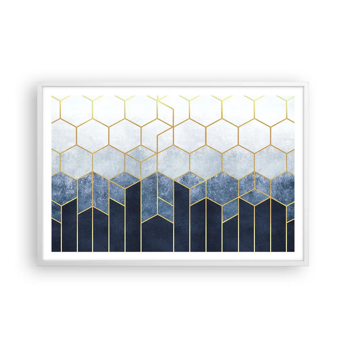 Poster in einem weißen Rahmen - Komposition im synkopischen Rhythmus - 91x61 cm