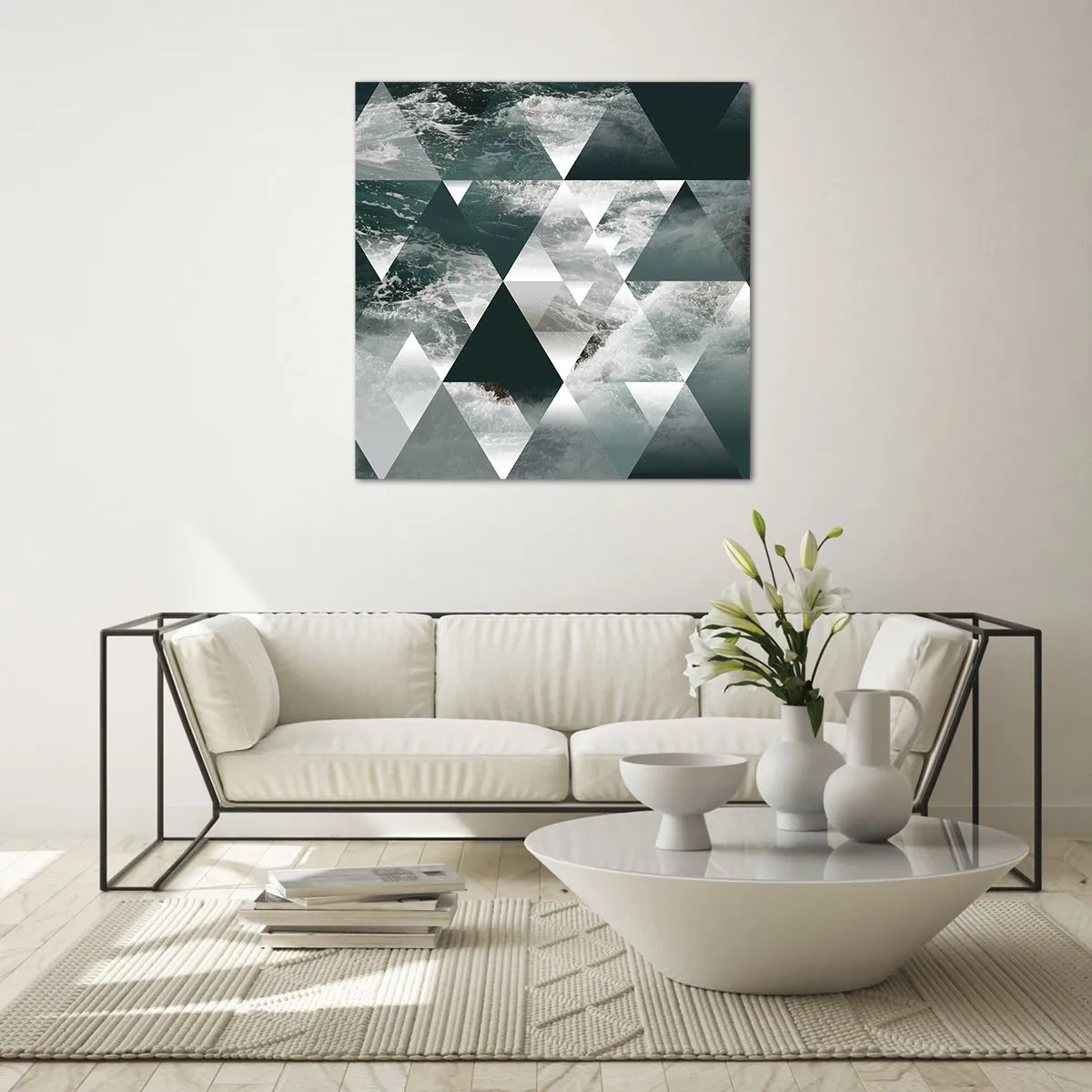 Glasbild - Bild auf glas - Kristallperspektive - 70x70 cm