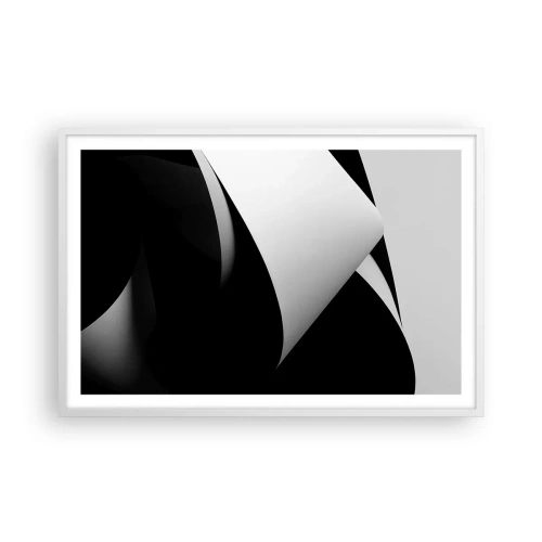 Poster in einem weißen Rahmen - Lichtflächen aus der Schattentiefe - 91x61 cm