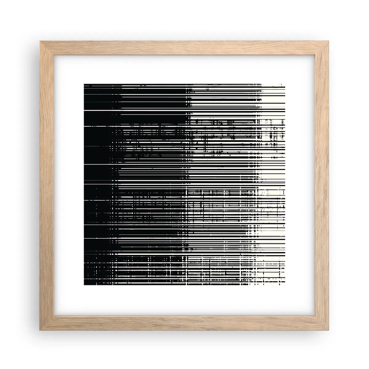 Poster in einem Rahmen aus heller Eiche - Wellen und Vibrationen - 30x30 cm