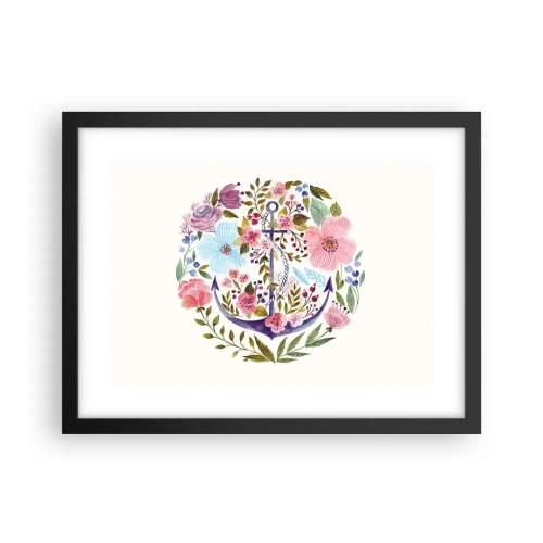 Poster in einem schwarzem Rahmen - Guter Traum eines Seemanns - 40x30 cm